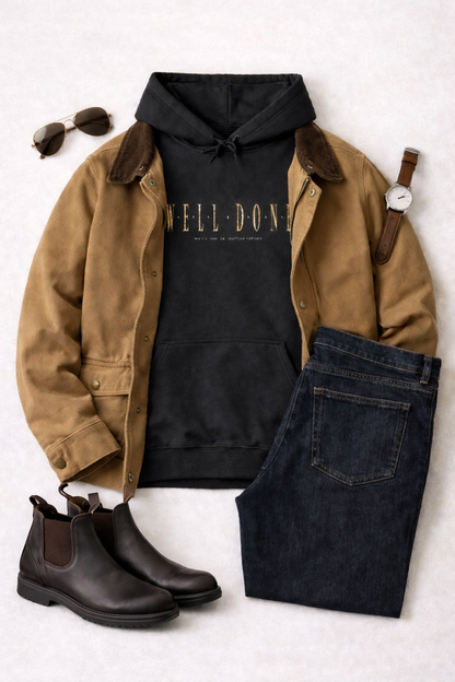 Well Done Hooded Sweatshirt | Large Embroidery